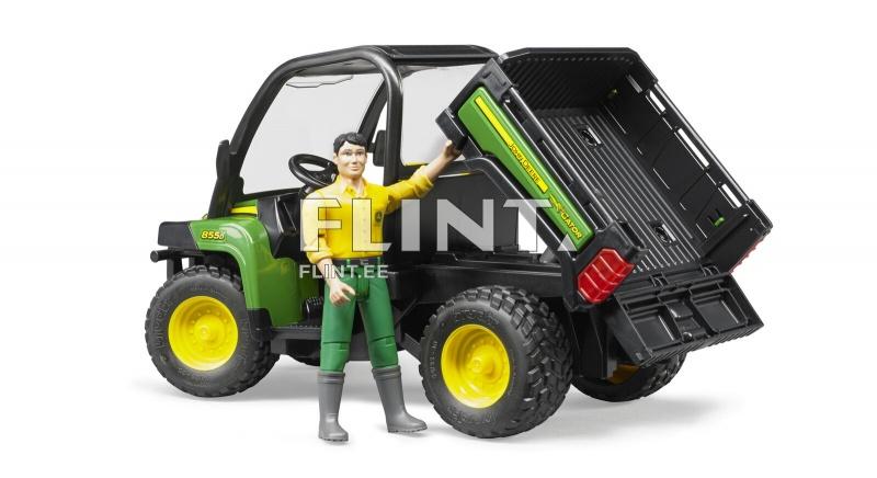 UTV John Deere Gator XUV 855D + kuljettaja (22,6x11,3x14cm) Bruder UTV John Deere Gator XUV 855D + kuljettaja (22,6x11,3x14cm) Bruder