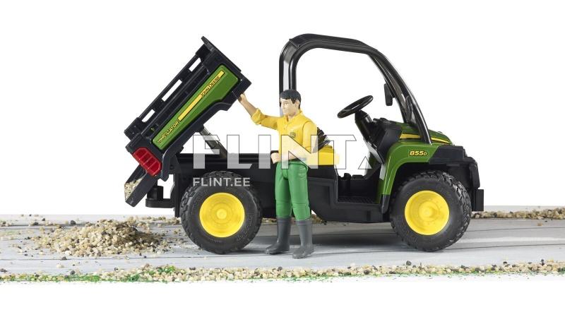 UTV John Deere Gator XUV 855D + kuljettaja (22,6x11,3x14cm) Bruder UTV John Deere Gator XUV 855D + kuljettaja (22,6x11,3x14cm) Bruder