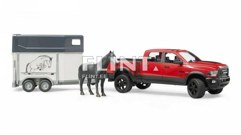 Dodge RAM 2500 lava-auto (40x17x15cm) + hevostraileri ja 1 hevonen (34x14x18,5cm) Bruder Dodge RAM 2500 lava-auto (40x17x15cm) + hevostraileri ja 1 hevonen (34x14x18,5cm) Bruder