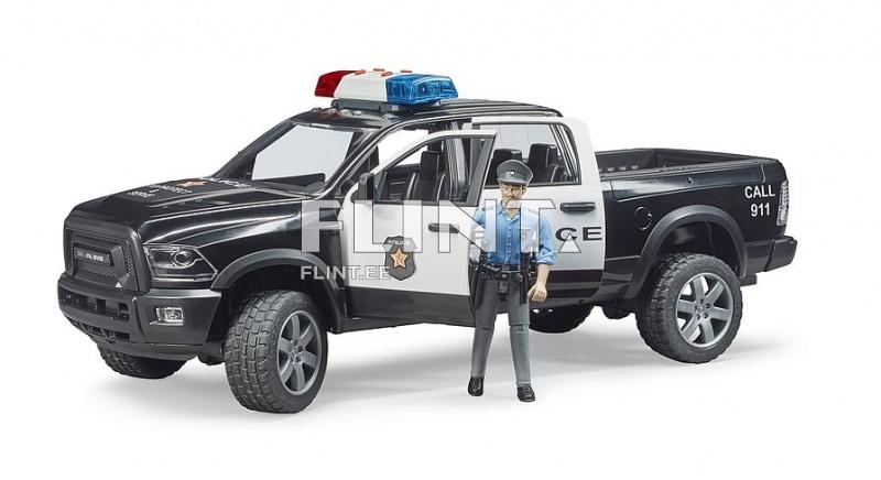 Poliisiauto Dodge Ram 2500 + poliisi (38x13x13cm) Bruder Poliisiauto Dodge Ram 2500 + poliisi (38x13x13cm) Bruder