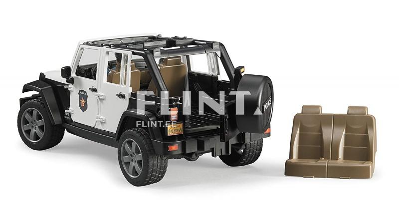 Poliisiauto Jeep Wrangler (32,8x14,4x16,2cm) Bruder Poliisiauto Jeep Wrangler (32,8x14,4x16,2cm) Bruder
