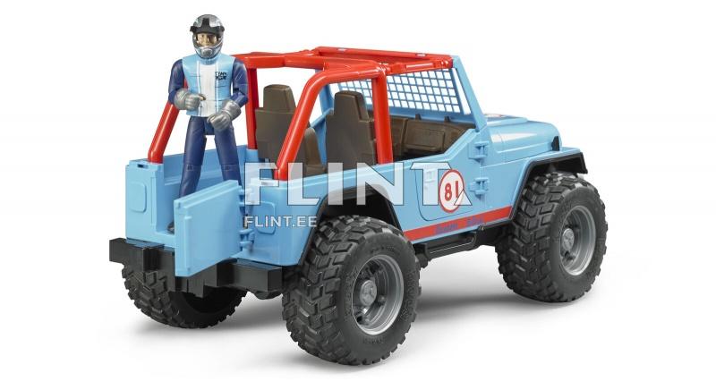 Sininen Jeep kuljettajan kanssa (29,5x15x15cm) Bruder Sininen Jeep kuljettajan kanssa (29,5x15x15cm) Bruder