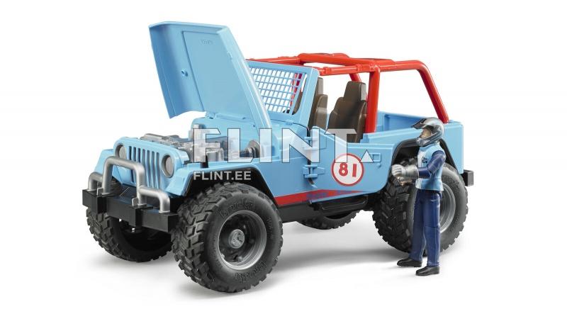 Sininen Jeep kuljettajan kanssa (29,5x15x15cm) Bruder Sininen Jeep kuljettajan kanssa (29,5x15x15cm) Bruder
