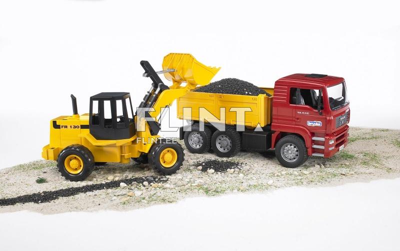 Kuorma-auto MAN TGA (41,5x17,5x21,5cm) + pyöräkuormaaja FR130 (40x15,3x18,2cm) Bruder Kuorma-auto MAN TGA (41,5x17,5x21,5cm) + pyöräkuormaaja FR130 (40x15,3x18,2cm) Bruder