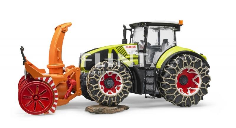 Traktori Claas Axion 950 (48x18x21cm) lumiketjuilla ja lumilingolla Bruder Traktori Claas Axion 950 (48x18x21cm) lumiketjuilla ja lumilingolla Bruder