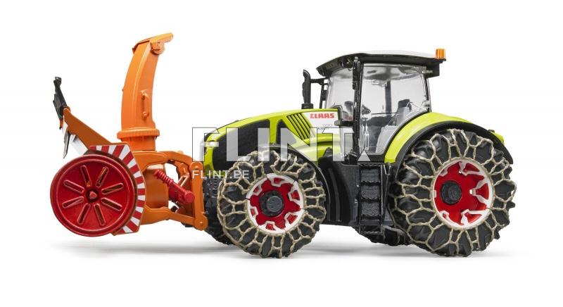 Traktori Claas Axion 950 (48x18x21cm) lumiketjuilla ja lumilingolla Bruder Traktori Claas Axion 950 (48x18x21cm) lumiketjuilla ja lumilingolla Bruder