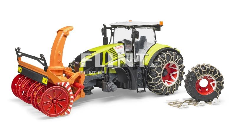 Traktori Claas Axion 950 (48x18x21cm) lumiketjuilla ja lumilingolla Bruder Traktori Claas Axion 950 (48x18x21cm) lumiketjuilla ja lumilingolla Bruder