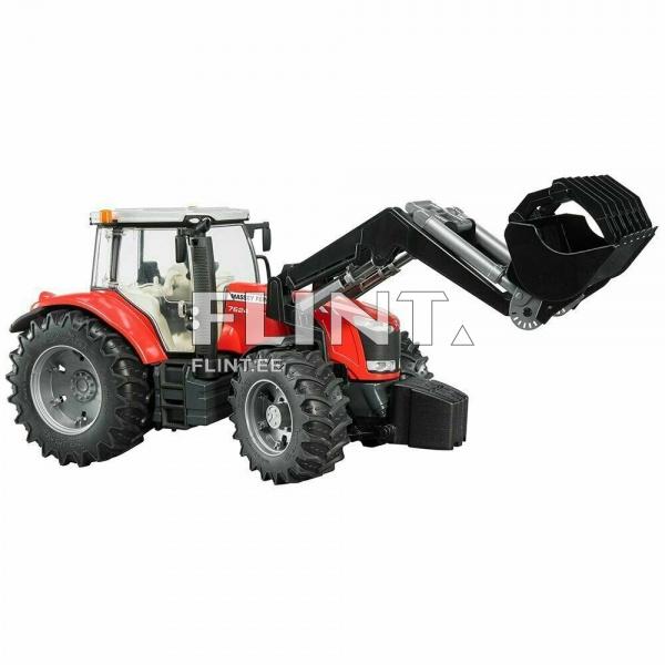 Traktori Massey Ferguson 7624 (44,5x17,5x19,8 cm) + etukuormaaja Bruder Traktori Massey Ferguson 7624 (44,5x17,5x19,8 cm) + etukuormaaja Bruder