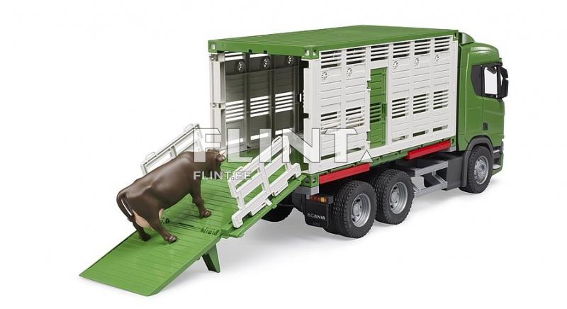 Eläinkuljetusauto Scania Super 560R (53,5x18,5x26,5cm) Bruder Eläinkuljetusauto Scania Super 560R (53,5x18,5x26,5cm) Bruder
