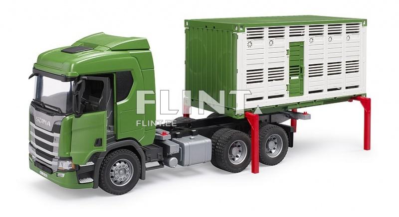 Eläinkuljetusauto Scania Super 560R (53,5x18,5x26,5cm) Bruder Eläinkuljetusauto Scania Super 560R (53,5x18,5x26,5cm) Bruder