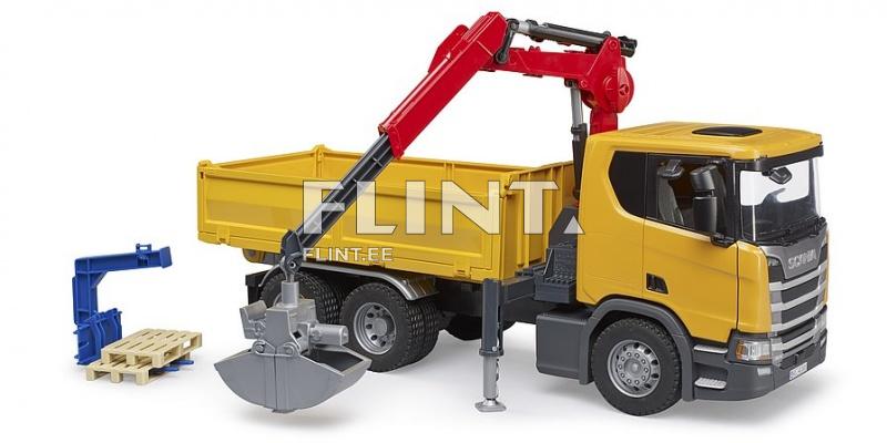 Kuorma-auto nosturilla Scania Super 560R (57,5x18,5x28cm) Bruder Kuorma-auto nosturilla Scania Super 560R (57,5x18,5x28cm) Bruder