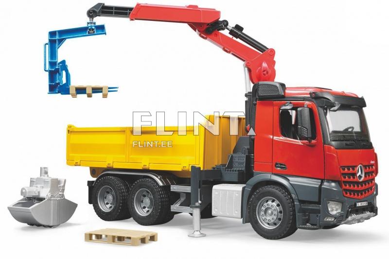 Kuorma-auto nosturilla MB Arocs (54,5x18,5x27cm) Bruder