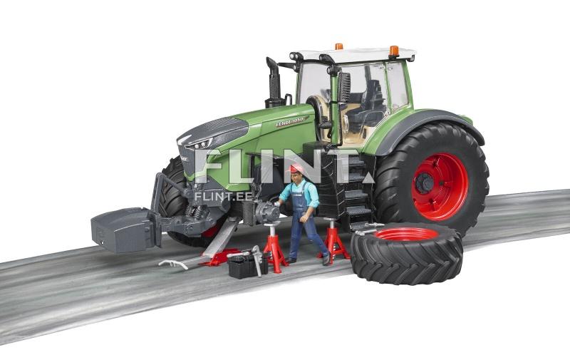 Traktori Fendt 1050 Vario (45,6x19,8x22,5) + mekaanikko ja renkaanvaihtosarja Bruder