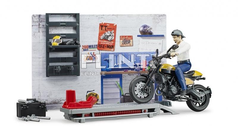 Moottoripyörähuolto Scrambler Ducati Full Throttle (14,5x6,5x8,5cm) Bruder Moottoripyörähuolto Scrambler Ducati Full Throttle (14,5x6,5x8,5cm) Bruder
