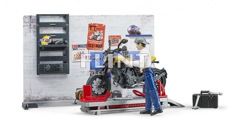 Moottoripyörähuolto Scrambler Ducati Full Throttle (14,5x6,5x8,5cm) Bruder Moottoripyörähuolto Scrambler Ducati Full Throttle (14,5x6,5x8,5cm) Bruder