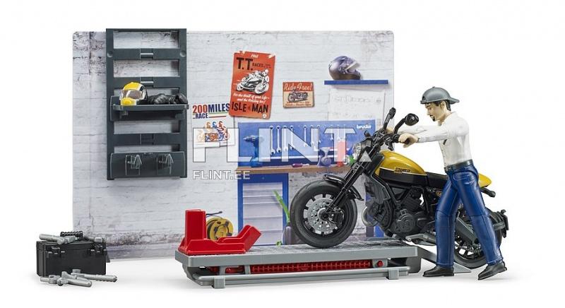 Moottoripyörähuolto Scrambler Ducati Full Throttle (14,5x6,5x8,5cm) Bruder Moottoripyörähuolto Scrambler Ducati Full Throttle (14,5x6,5x8,5cm) Bruder