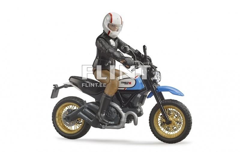 Moottoripyörä Scrambler Ducati Desert Sled ja kuljettaja (14,5x6,5x8,5cm) Bruder