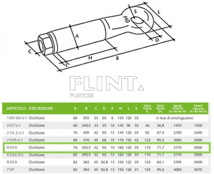 Coupling eye 24T