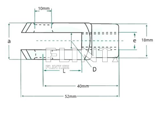 Fork head 95066 Bomech (hole 10mm, thread M10)
