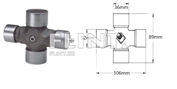 Kardaanirist 32x106/36x89mm lainurk Walterscheid