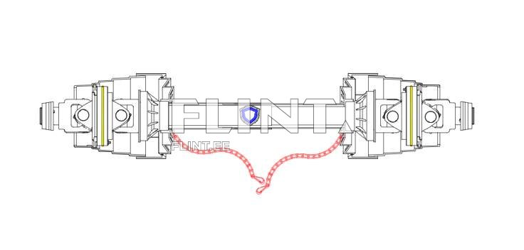 PTO shaft z8 wide angle x z6 wide angle L-1500mm - cross 27x76mm (triangle)