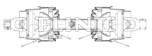 PTO shaft z6 wide angle x z6 wide angle L-1500mm - cross 36x89mm (star) PTO shaft z6 wide angle x z6 wide angle L-1500mm - cross 36x89mm (star)