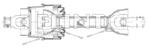 PTO shaft z6 wide angle x z6 L-1500mm - cross 32x76mm (triangle) PTO shaft z6 wide angle x z6 L-1500mm - cross 32x76mm (triangle)