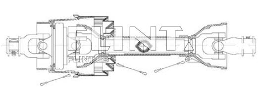 The image displays a mechanism with a cylindrical structure in the center, with connections on the left and right sides. Surrounding the structure are illustrations of supports and components, including bolts.