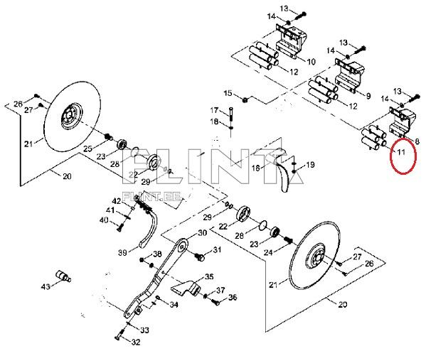 Rubber damper HORSCH 00200165 (28x90mm)