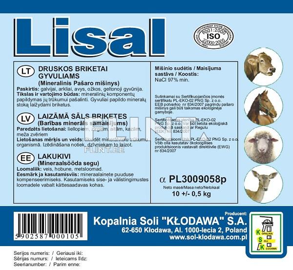 Salt block with minerals Lisal 10 kg