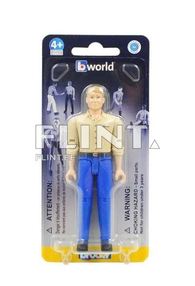 Pakendil on 4+ vanusehoiatus ja joonis figuurist, kes kannab beeži särk ja siniseid pükse. Taga on mitmeid sarnaseid figuure.
