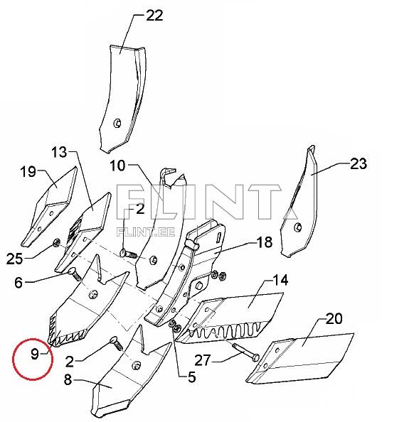 Point LEMKEN Karat 3374441 (260x80x14mm) reinforced