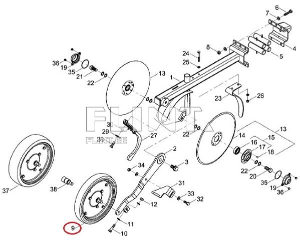 HORSCH pressure roller 00310101 (318x50mm) HORSCH pressure roller 00310101 (318x50mm)