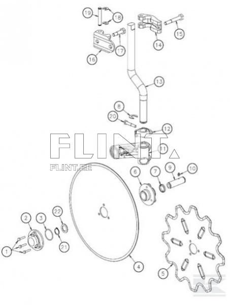 Hub disc coulter KVERNELAND 060624 30mm (MOLBRO)