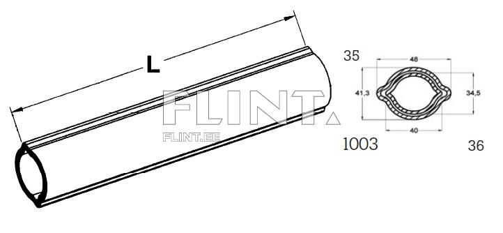 Profile tube lemon 34,5x40mm - L-3000mm Profile tube lemon 34,5x40mm - L-3000mm