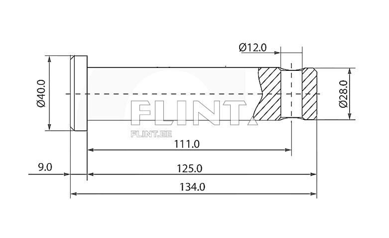 Pin (28x125mm; ava 12mm)