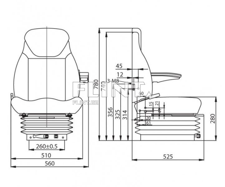 Tractor seat T85CS