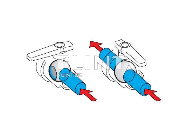 Through-flow ball valve 1/2&amp;quot; (ARAG)